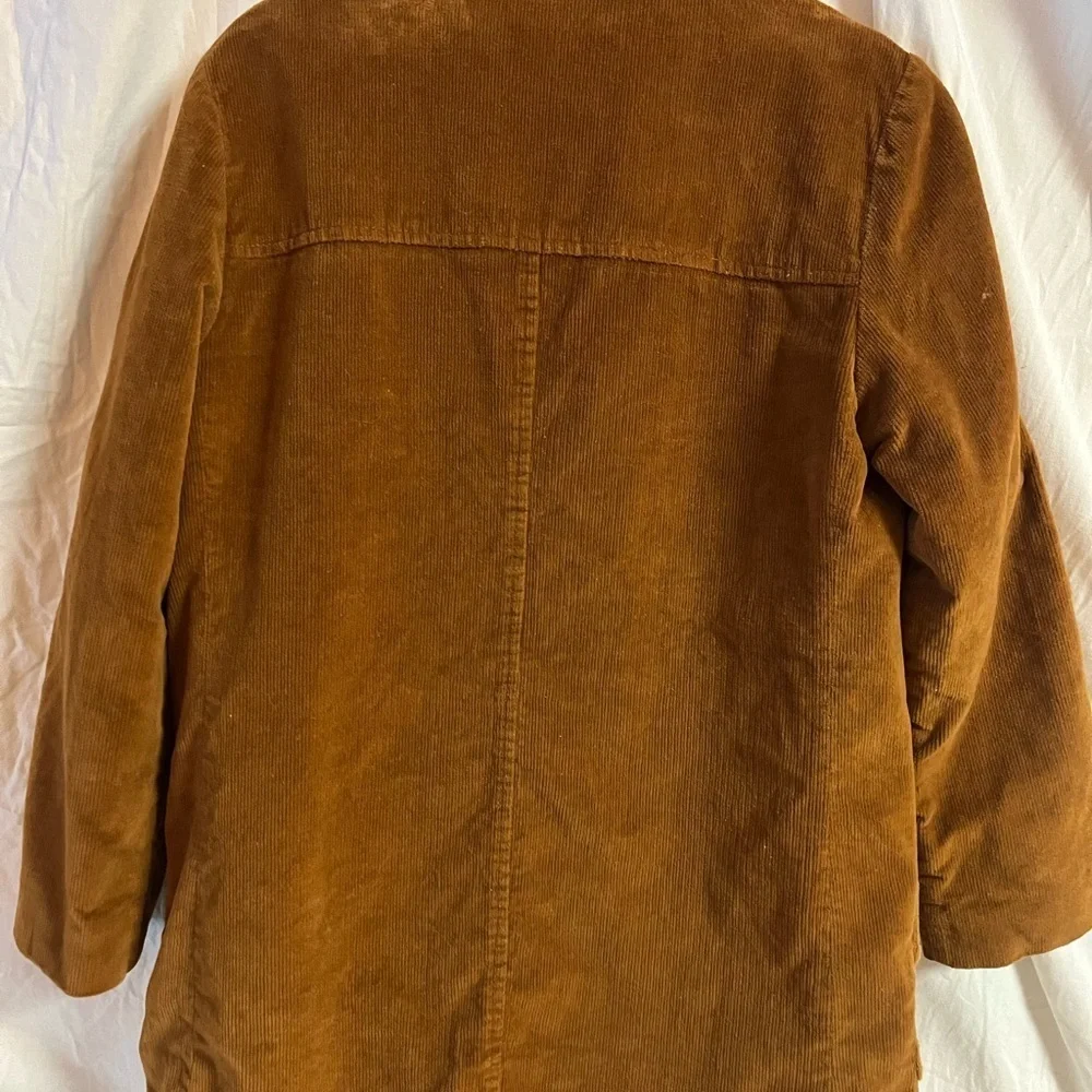 Men's Brown Corduroy Jacket with Faux Fur Lining Vintage brown